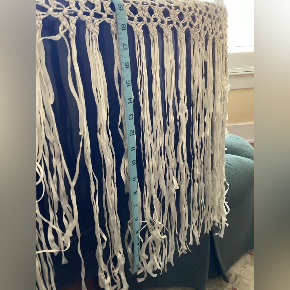 Ribbon Lace Crocheted Shawl - Picture 9 of 9